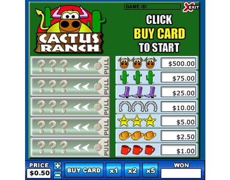bingo liner cactus ranch online instant win game